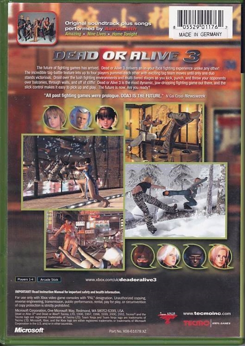 Dead Or Alive 3 - XBOX (B Grade) (Genbrug)